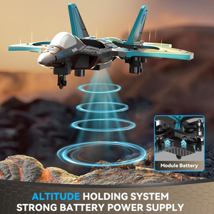 WGNRC V17 Aereo Telecomandato in Schiuma EPP, Auto con Funzione di Volo a 360°, Giocattolo Aereo RC con Mantenimento dell'Altitudine, Cambio di Velocità e Sensore di Gravità - Product Image 3