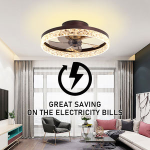 Luxe Moderne 5 Blades Led Plafondventilatoren Dc Motor Beste Thuis Afstandsbediening Metaal & Acryl Licht Metaal & Acryl Lichaam - Product Image 6