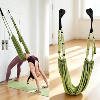 Corde de yoga aérien, Corde de yoga à domicile, Équipement d'entraînement pour splits, équilibres sur les mains, flexions, Bande d'étirement, Corde élastique à accrocher à la porte