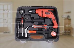 Juego de taladro de impacto de 13MM de alta calidad, Kit de herramientas eléctricas de acero al carbono para uso doméstico, 138 Uds., juegos de herramientas combinados OEM personalizables - Product Image 6