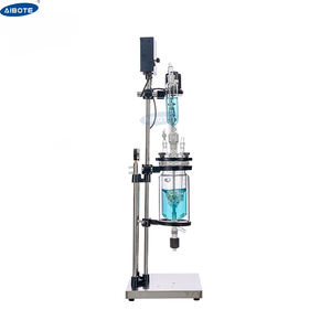 เครื่องปฏิกรณ์เรียงรายด้วยกระจกเกรดอัตโนมัติพร้อมส่วนประกอบ PLC แจ็คเก็ตสุญญากาศความร้อนด้วยไฟฟ้า3L 2L อุณหภูมิสูง5L - Product Image 2