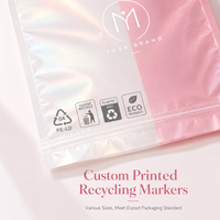 Sacs à vêtements avec impression de logo personnalisée, recyclables, à fermeture à glissière sur 3 côtés, écologiques, sacs à glissière en plastique pour vêtements