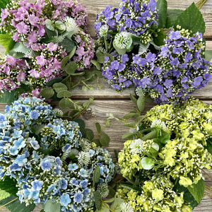 Bouquet de fleurs d'hortensia artificielles en soie pour mariage, décoration de la maison, accessoires de photographie, 10 têtes, couleurs variées - Product Image 1