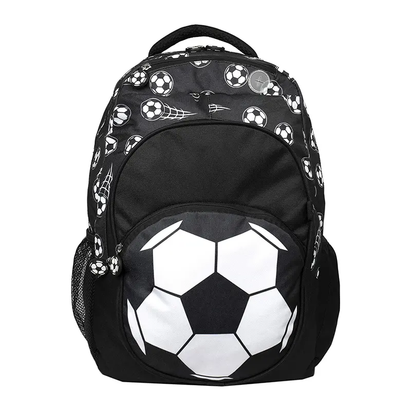 College Waterproof Function School Bag Backpack for Boys and Girls Football Print OEM Custom Design Large Capacity Bags Kids