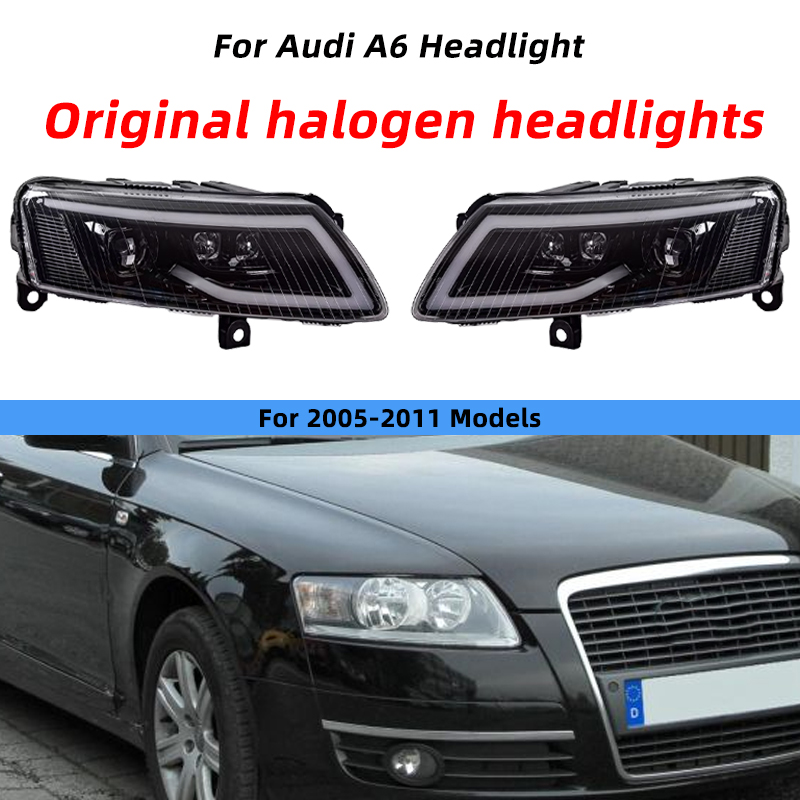 For Audi A6 Original halogen headlights