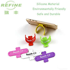 Custom Silicone Phone Stand Printed Logo Silicone Cellphone Holder Silicone Phone Bracket Anti-slip Universal Phone Holder