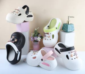 Sandal <span class=keywords><strong>EVA</strong></span> sol lembut warna kontras desain populer sandal taman untuk wanita - Product Image 5