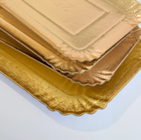 Assiette à gâteau en papier ronde et rectangulaire, plateau à gâteau en papier, assiette en papier pour fête