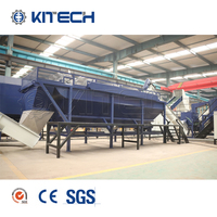 Ligne de lavage de conteneurs de bouteille de détergent de blanchisserie liquide de HDPE machine de recyclage de bouteille en plastique de PE