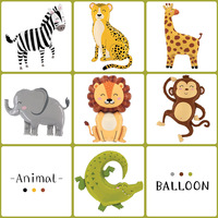 Nouveau ballon en forme d'animal de dessin animé, lion, éléphant, singe, ballon en film d'aluminium, décoration de fête d'anniversaire pour enfants