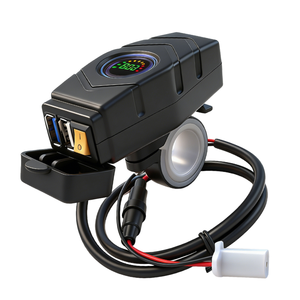 Waterdichte dubbele poort USB-oplader voor elektrische fiets/scooter 20V-90V 36V 48V 72V LED <span class=keywords><strong>voltmeter</strong></span> voor mobiele telefoon - Product Image 1