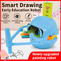 Robot de Peinture Interactif pour Enfants, 100 Cartes de Peinture, Robot de Dessin Intelligent Automatique Musical Interactif pour Enfants