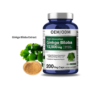 Капсулы с экстрактом листьев гинкго билоба 12500 мг, OEM/ODM, под собственной торговой маркой, растительная пищевая добавка для поддержки памяти и работы мозга - Product Image 3