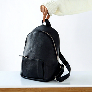 Mini Mochila de Cuero Genuino Grabada Personalizada, Bolso Pequeño de Cuero Real, Mochila de Viaje para Mujer LMBP-0054 - Product Image 1