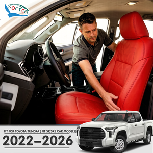 Housses de siège modifiées pour Toyota Tundra SR SR5 2022-2026, housses de siège en cuir de luxe personnalisées, ensemble complet, <span class=keywords><strong>housse</strong></span> de siège de voiture Tundra - Product Image 1