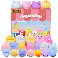 LEEHUR 30PCS Kawaii Squishies Mochi Squishy Mini Stress Relief Fidget Speelgoed Kinderen Feestartikelen Klaslokaal Prijzen Kerst China