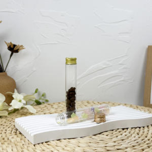 Flacon en verre borosilicate transparent de 10 ml avec couvercle métallique pour parfum et huile essentielle - Product Image 1