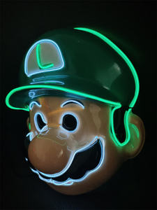 <span class=keywords><strong>Masque</strong></span> en PVC lumineux Super <span class=keywords><strong>Mario</strong></span> pour Halloween, jeu de dessin animé, anime, fête costumée, masques El - Product Image 6