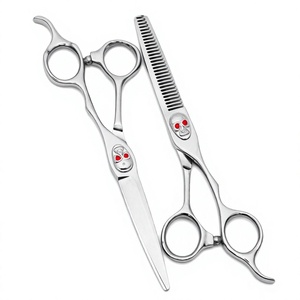 Tijeras Profesionales para Adelgazar el Cabello, Acero Inoxidable, Hoja Afilada de 30 Dientes, para Diestros, Mango Largo, Tijeras de Salón - Product Image 4