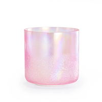 SUCCEED – Série en gros de bols chantants en quartz à motif glace, instruments de guérison, bol chantant en cristal