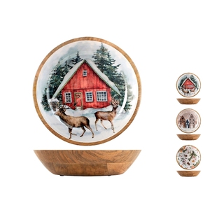 Set Assortito di Tazze Natalizie Lgn da 30 cm, Design Colorato a Forma di Casa, Stoviglie per Feste - Product Image 1