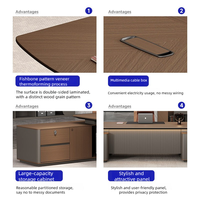 Bureau de direction moderne de luxe en bois, mobilier de bureau avec tiroirs de rangement, élégance et simplicité, durable, écologique, couleurs personnalisables