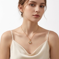 Collier pendentif goutte de larme en CZ flottant, en acier inoxydable 316L, plaqué or et argent PVD, inaltérable, bijoux artisanaux pour femmes, OEM