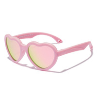 New Children's Sunshade Male Female Baby Creative Glasses Love Soft Silicone Fashion Baby TAC Polarized Sunglasses 2026