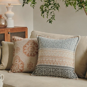 Fodera per cuscino in velluto morbido jacquard etnico boho retrò, decorazione per la casa, federa vintage lavabile in lavatrice - Product Image 1