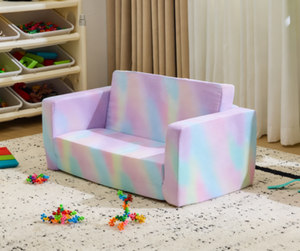 Canapé-lit pliable coloré en mousse compressée pour enfants, bébés et tout-petits, idéal pour le salon - Product Image 5