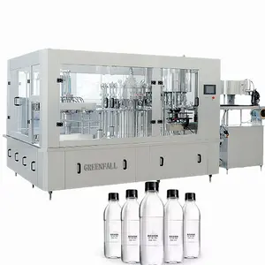 Complete set of small bottle three in one pure water filling machine