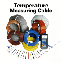 Cable de Extensión para Termopar PFA, Tipo K ANSI, Cable de Medición de Termopar de Núcleo Sólido de Alta Sensibilidad, 24 AWG, Clase I