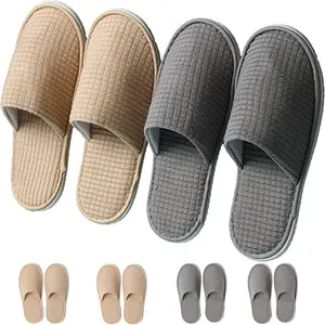 UG Sandal Hotel Jumlah Besar Premium Sandal Tamu Rumah Katun Lembut Antiselip Dapat Dicuci Dapat Digunakan Kembali Sandal Spa untuk Pria