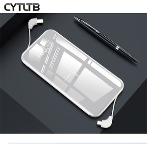 Banque De Puissance Mobile personnalisée Chargeurs De Charge Batterie Avec <span class=keywords><strong>C</strong></span>âble, Recharge Sans Fil Chargeur Mobile de Banque De Puissance Portable 10000Mah - Product Image 6