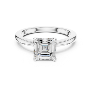 Anillo Clásico con Halo de Diamantes Corte Asscher, 1.5 Quilates, Plata de Ley 925, Regalo para Boda, Fiesta o Aniversario - Product Image 4