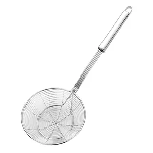 Pasta Spaghetti Spider Lọc Kim Loại Lưới Lọc Skimmer Ladle Dây Thép Không Gỉ Lọc