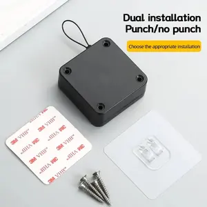 Cierrapuertas Automático Inteligente para el Hogar, sin Perforaciones, con Sensor, para Todas las Puertas, Soporte con Cordón sin Perforaciones - Product Image 5