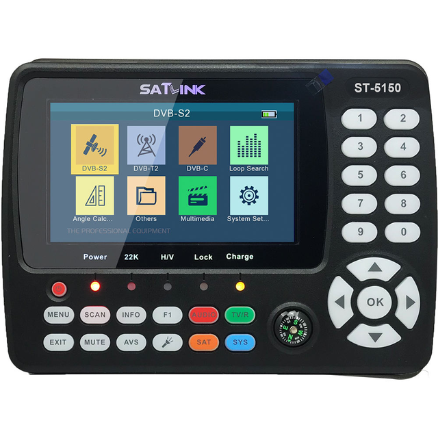 SATLINK ST-5150 Handheld Digital Satellite Detector Meter DVB-S/S2/T/T2/C Combo Meter