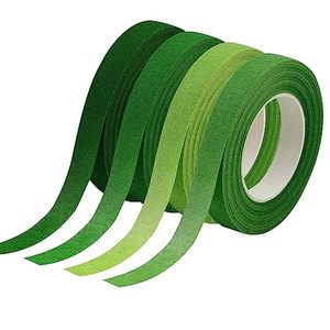 Ruban floral vert de 30 yards, lot de 3 couleurs les plus utilisées pour un emballage impeccable sur les fleurs et les créations en fil de fer. - Product Image 1