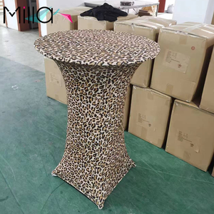 ผ้าคลุมโต๊ะค็อกเทลบาร์สแปนเด็กซ์พิมพ์ลายเสือดาว - Product Image 3