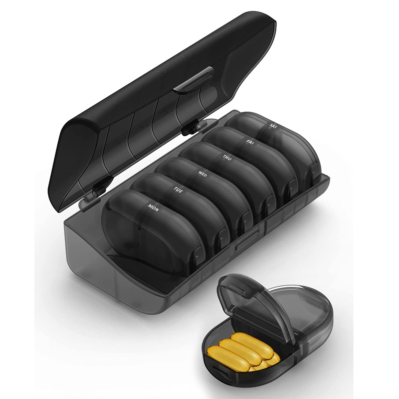 Pill Organizer 2 Times a Day, Weekly Pill Box AM PM Daily Pill Cases Medicine Box