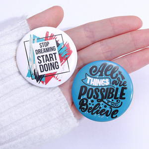 Рекламный значок с надписью 49 стилей, вдохновляющая английская фраза, значок с индивидуальным логотипом, круглая форма, значок с булавкой безопасности - Product Image 6