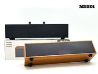 Nuevo Altavoz Bluetooth M3301 de Madera con Batería Integrada, Sonido de Larga Duración, Soporte, Audio para Computadora de Escritorio, Altavoz Dual de 10w con Bajos