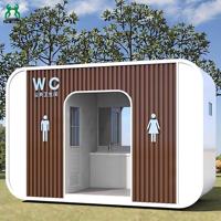 Conteneur en acier de toilettes mobiles de style contemporain Maisons préfabriquées pour villa, appartement et magasin
