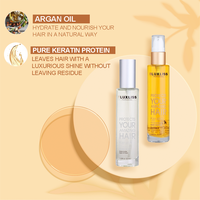 LUXLISS Sérum Capillaire Réparateur à la Kératine, Brume Capillaire Lissante, Spray Protège-Chaleur Protéines Vitamine E, Huile Capillaire Anti-Frisottis et Brillance
