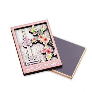 Nouveauté 2024 : Cadres magnétiques en bois personnalisés pour réfrigérateur, aimants vintage pour réfrigérateur - Product Image 1