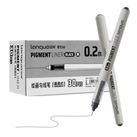 LANGUO – ensemble de stylos à encre liquide, pointe fine, imperméables, pour croquis et illustrations, papeterie scolaire et de bureau