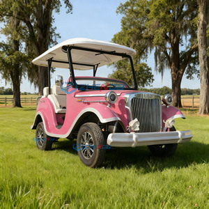 Auto Eléctrico Clásico Rosa Elegante de Alta Gama, Auto Eléctrico Convertible, Buggy Eléctrico/Auto Clásico Eléctrico Vintage para Turismo - Product Image 1