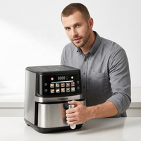 Friteuse à air numérique FLANEK BY-803 à commande tactile, en alliage d'aluminium, sans huile, à économie d'énergie