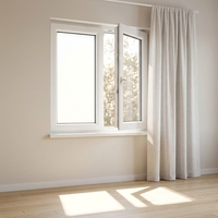 Fenêtre à double vitrage en PVC isolant pour maisons résidentielles écoénergétiques et appartements modernes, design tendance pour la maison